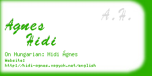 agnes hidi business card