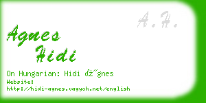 agnes hidi business card